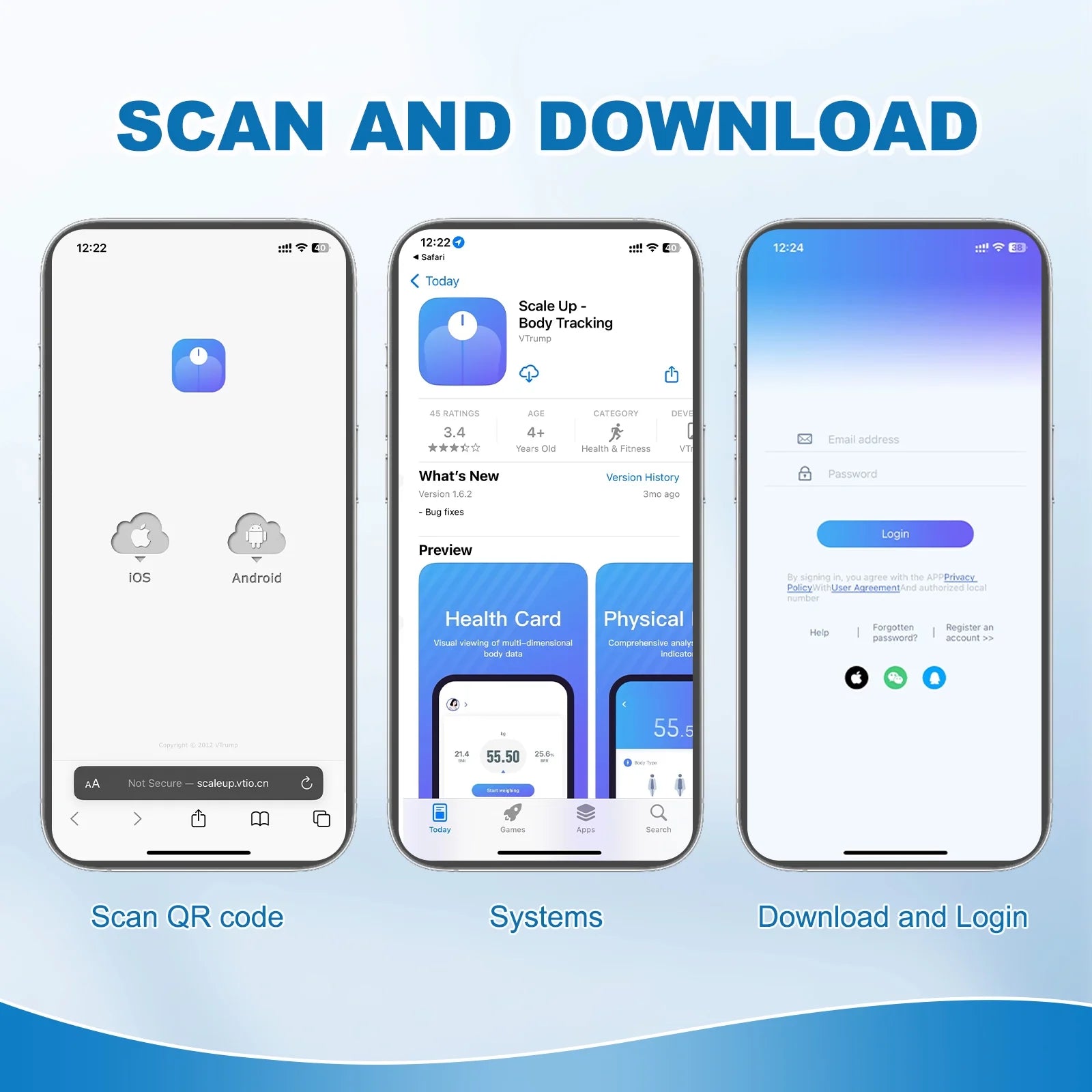 Body Fat Scale, Bluetooth Smart Digital Weight Scale, Body Composition Monitor Health Analyzer with Smartphone App, 400 Lbs